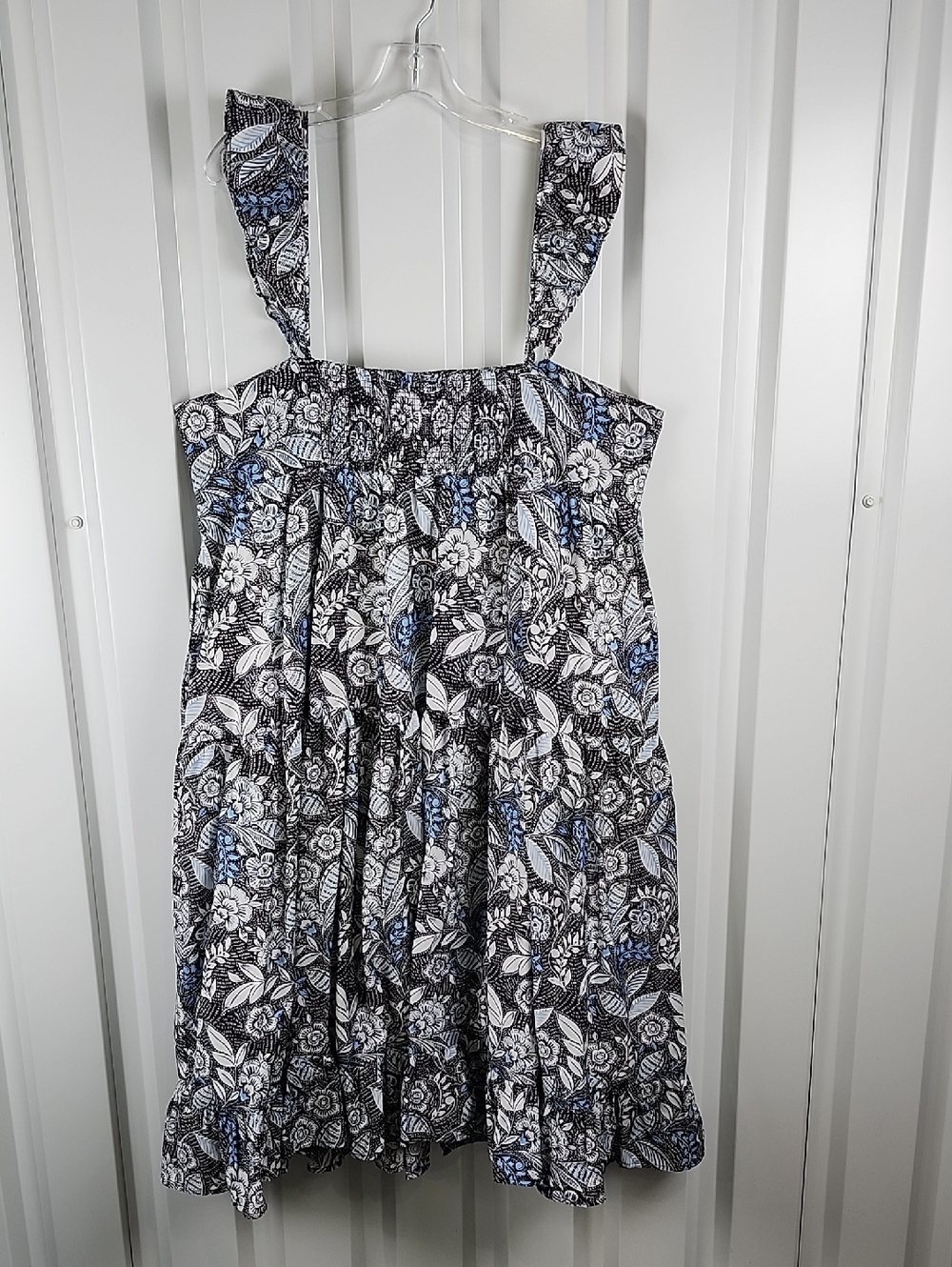 summersalt Womens Tiered Ruffle Midi Dress in Island Floral Print Size 1X EUC - Picture 3 of 9